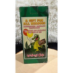 Rainforest Cafe Collectible Hurricane Glass In Original Box